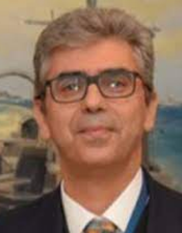 painting of man wearing a scarf